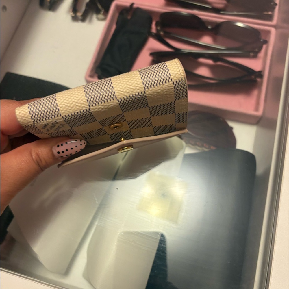 Pink & Beige Damier Mini Wallet - Picture 3 of 5